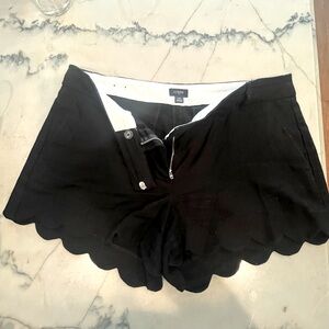 J Crew linen scalloped shorts size 10